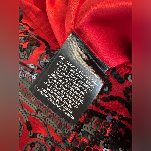 New Anthro MOULINETTE SOEURS Suelta Skirt Straight Pencil Trumpet Sequin Red - Picture 10 of 12